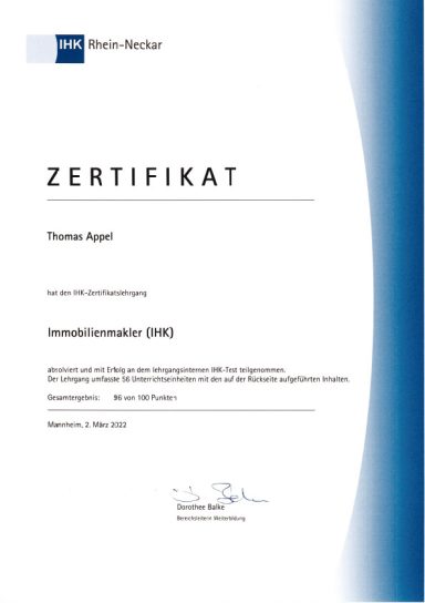 IHK Thomas Appel Immobilienmakler